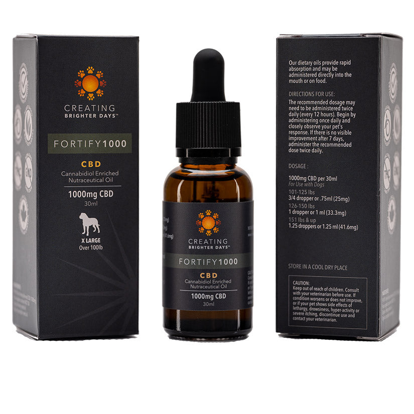 Creating Brighter Days Fortify Pet CBD Oil 1000mg