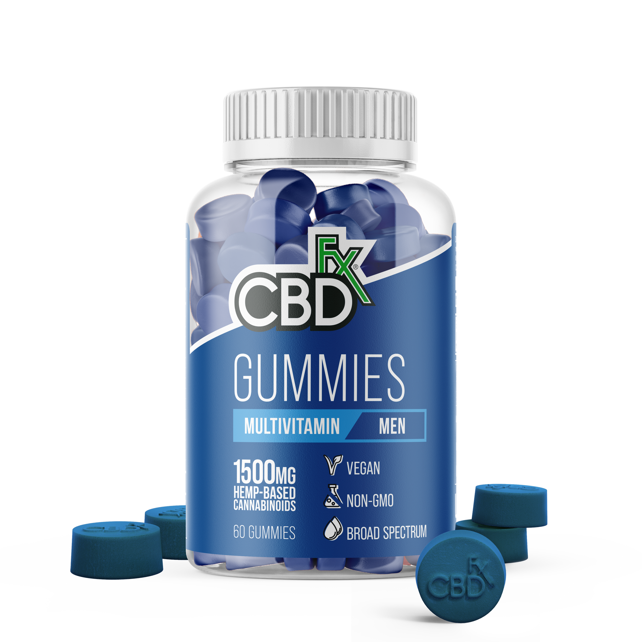 CBDfx Multivitamin CBD Gummies for Men 1500mg